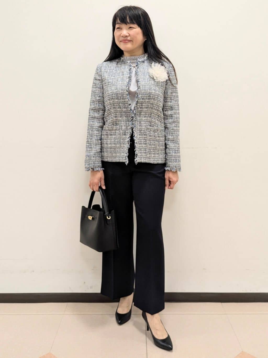 ともさんの「UNTITLED｜◆【Made In Japan】シルクコサージュ」を使ったコーディネート