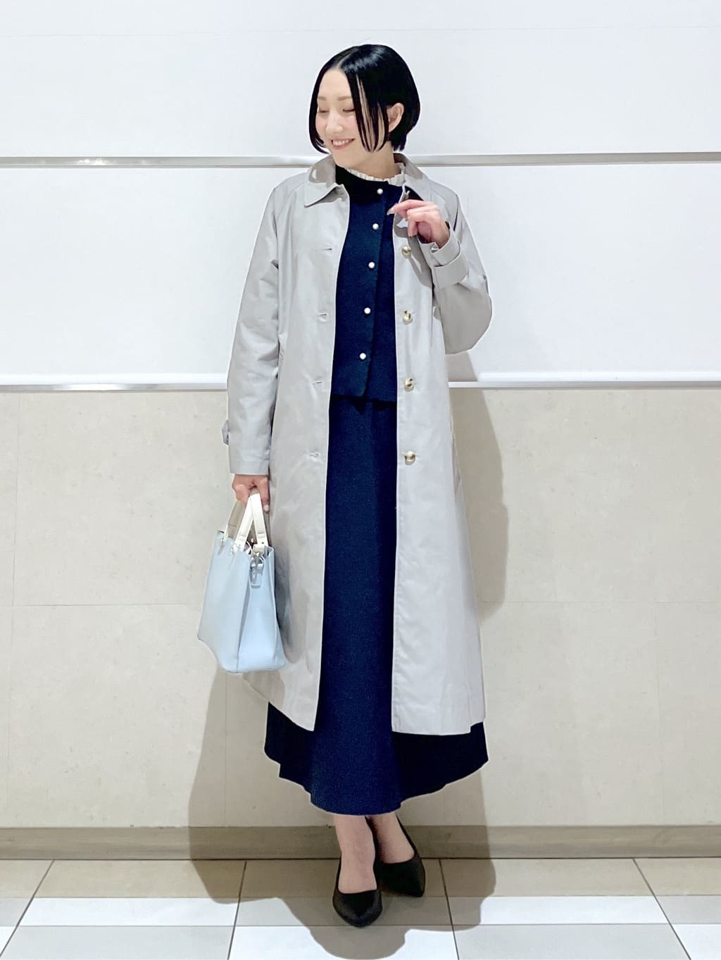 eriko さんの「Dessin｜シャンブレースプリングコート」を使ったコーディネート