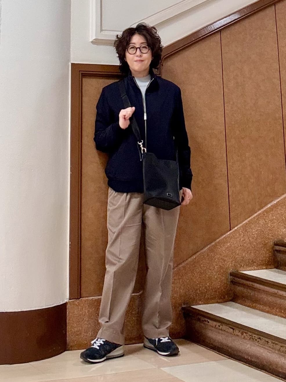 のぐみさんの「TAKEO KIKUCHI｜スタンドカラー ショート リブ ブルゾン」を使ったコーディネート