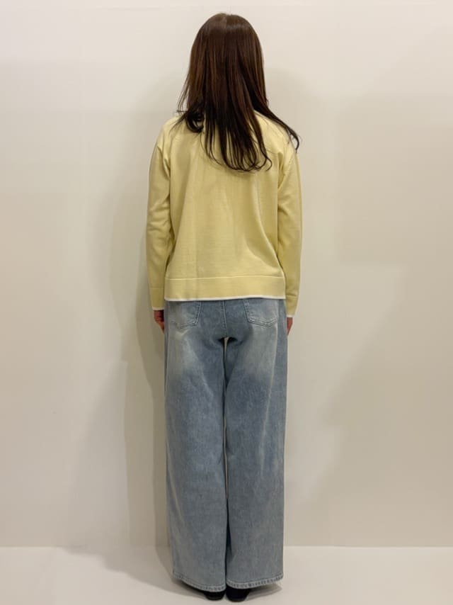 Satoさんの「OPAQUE.CLIP｜金ボタン使いリラクシーニット【洗濯機OK】」を使ったコーディネート