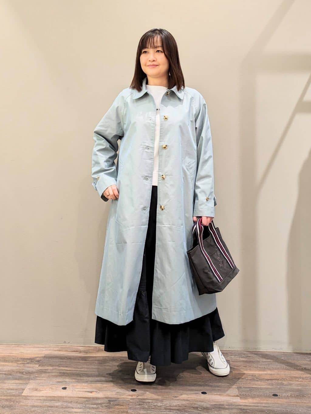 ricoさんの「Dessin｜シャンブレースプリングコート」を使ったコーディネート