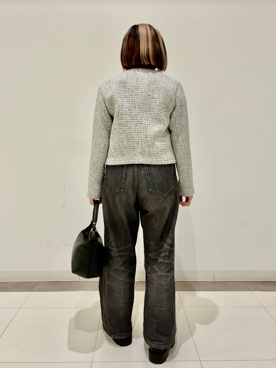 Reecoさんの「DRESSTERIOR｜ヴィンテージ加工ワイドデニムパンツ」を使ったコーディネート
