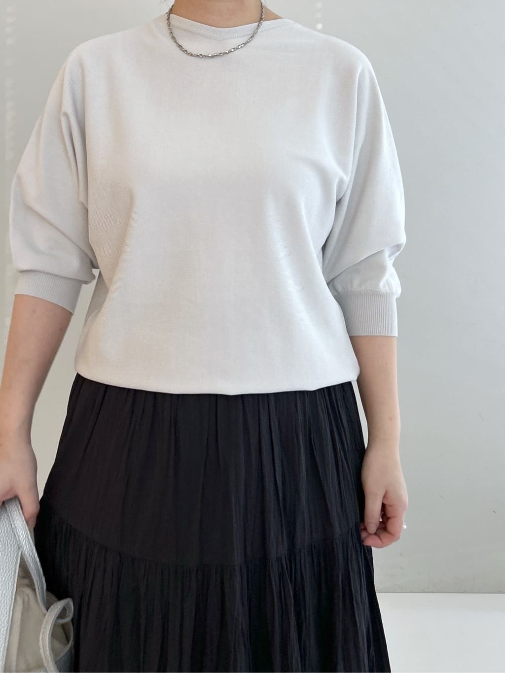 Hirokaさんの「Dessin｜【ウエストゴム/洗える】インドコットンティアードスカート」を使ったコーディネート