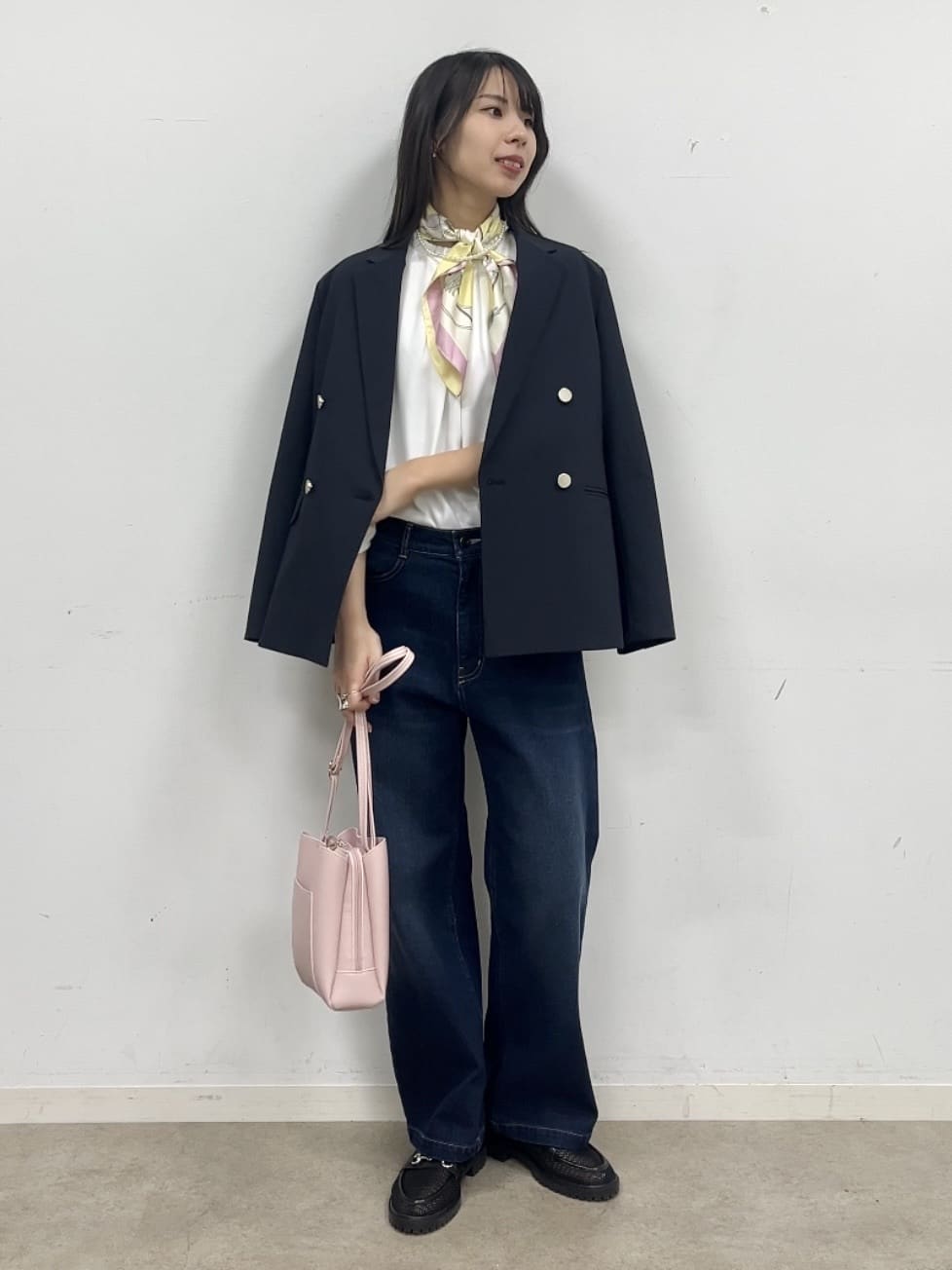 cotaniさんの「SHOO･LA･RUE｜【セットアップ可/S-LL/洗濯機可】マニッシュに決まる ダブルブレストジャケット」を使ったコーディネート