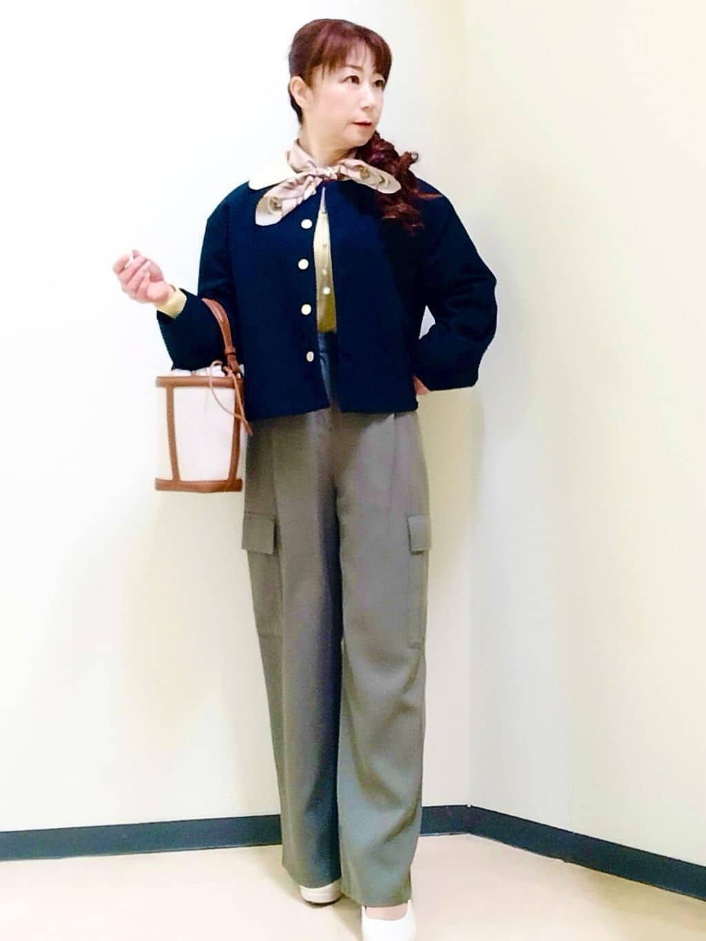 花さんの「Reflect｜ストレートワイドカーゴパンツ」を使ったコーディネート