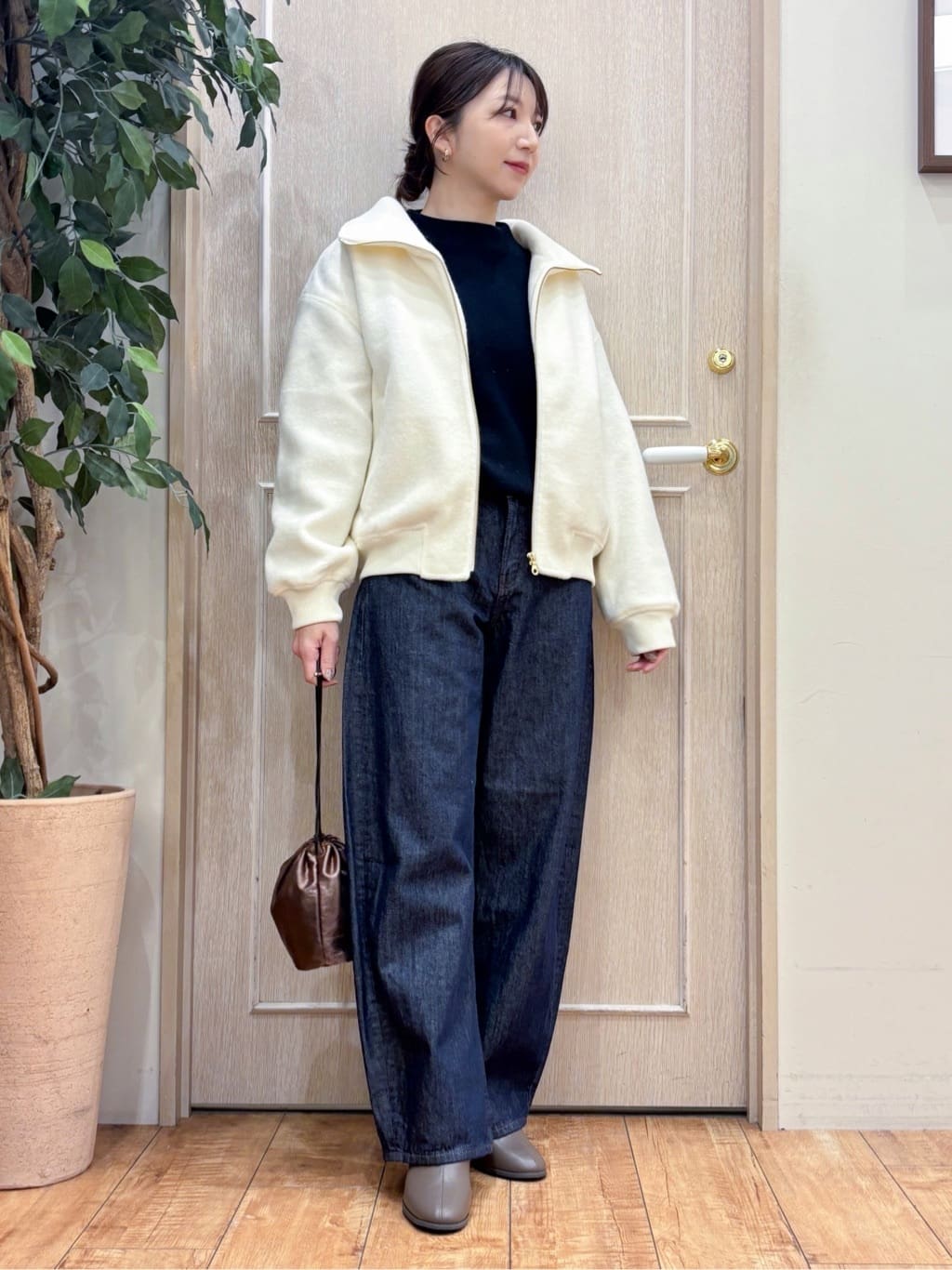 なみさんの「SHOO･LA･RUE｜【S-LL】軽くてふんわりあたたかい スライバージャケット」を使ったコーディネート