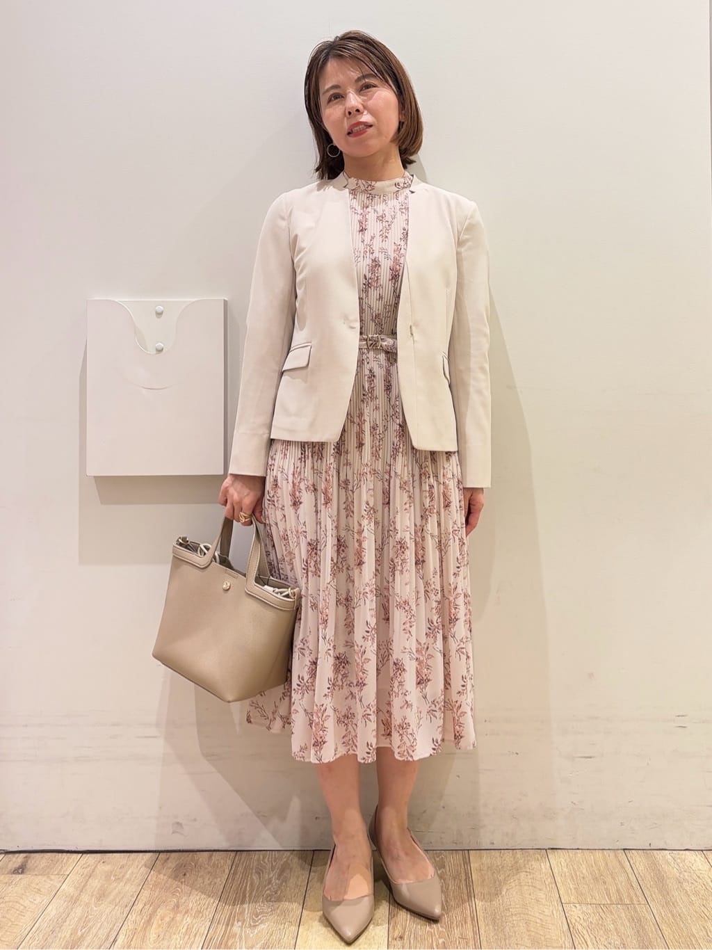 YUKOさんの「index｜【接触冷感／吸水速乾】ノーカラージャケット／セットアップ対応可《洗える／防シワ／ストレッチ》」を使ったコーディネート