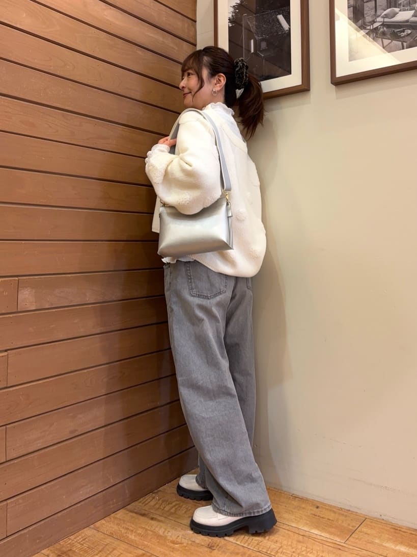 ふくまるさんの「SHOO･LA･RUE｜【選べる4柄】ダブルZIPで着こなし色々 柄カーディガン」を使ったコーディネート