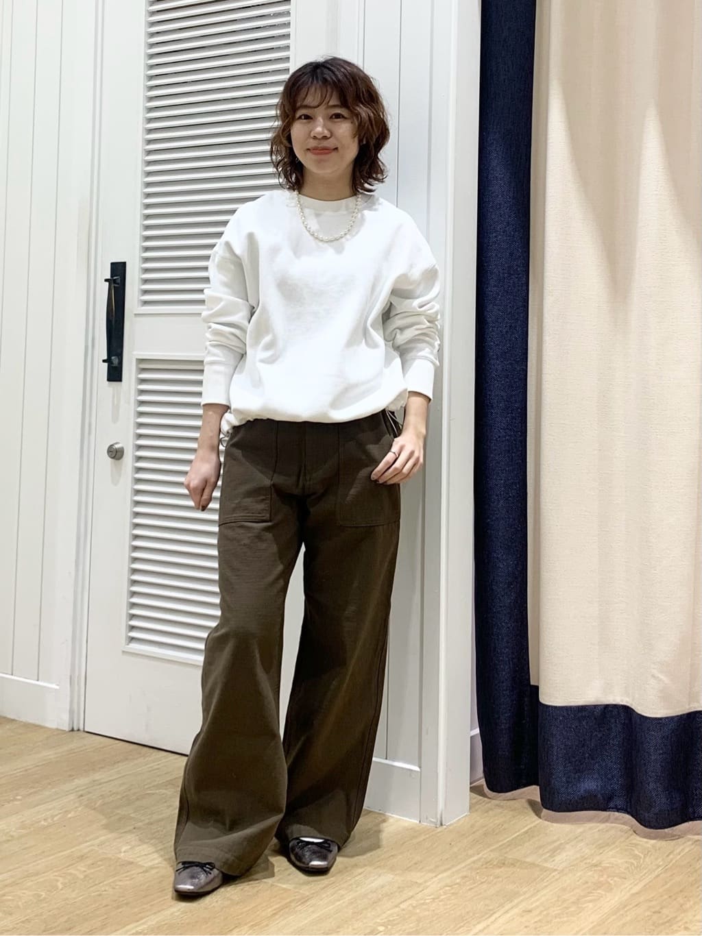 IMARIさんの「Dessin｜【前後2WAY/洗える】ドロストリブカットソー」を使ったコーディネート