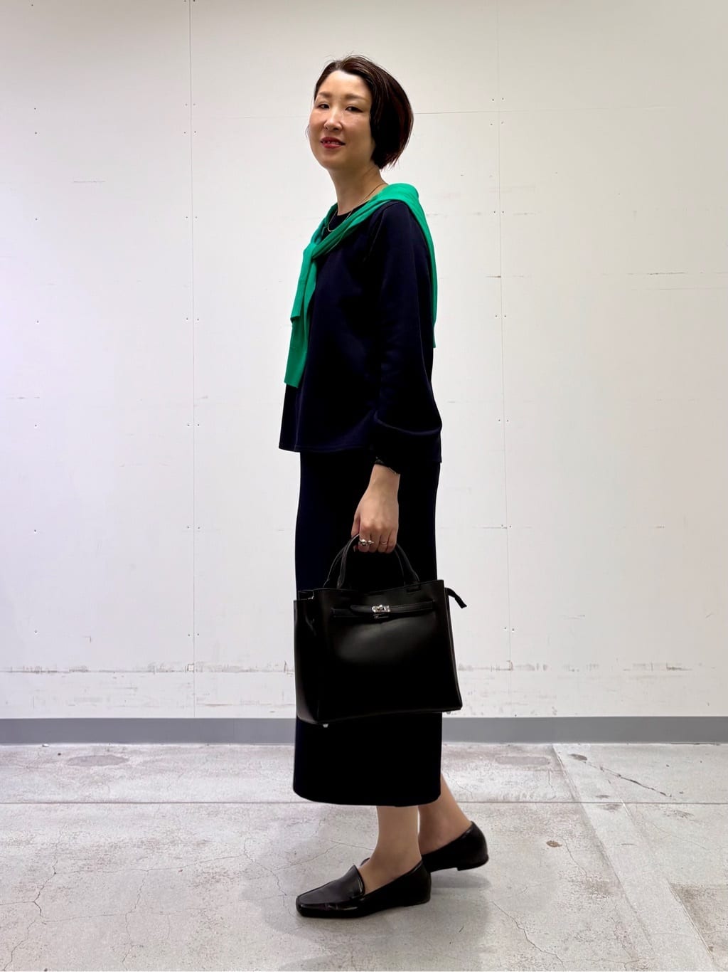 yuriさんの「INDIVI｜【SETUP可能／袖コンシャス】ダンボールジャージトップス」を使ったコーディネート