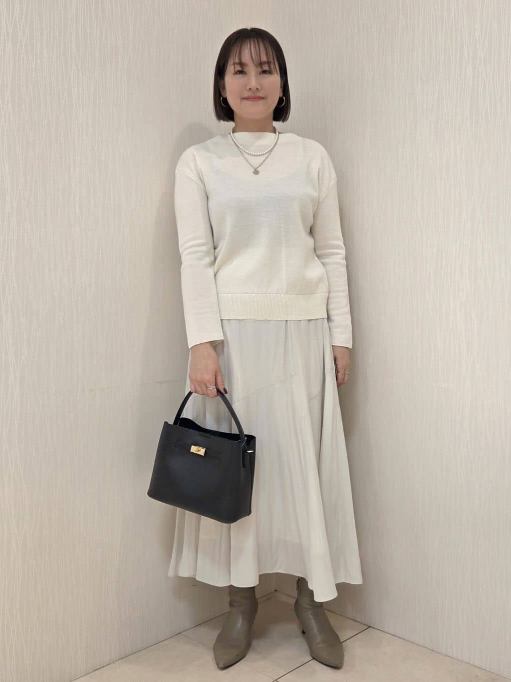 naokoさんの「UNTITLED｜【洗える】モックネックミラノリブニット」を使ったコーディネート