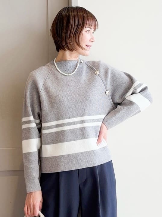 yamakoさんの「grove｜スタイリングが上品に決まる、ウールライクワイドパンツ」を使ったコーディネート
