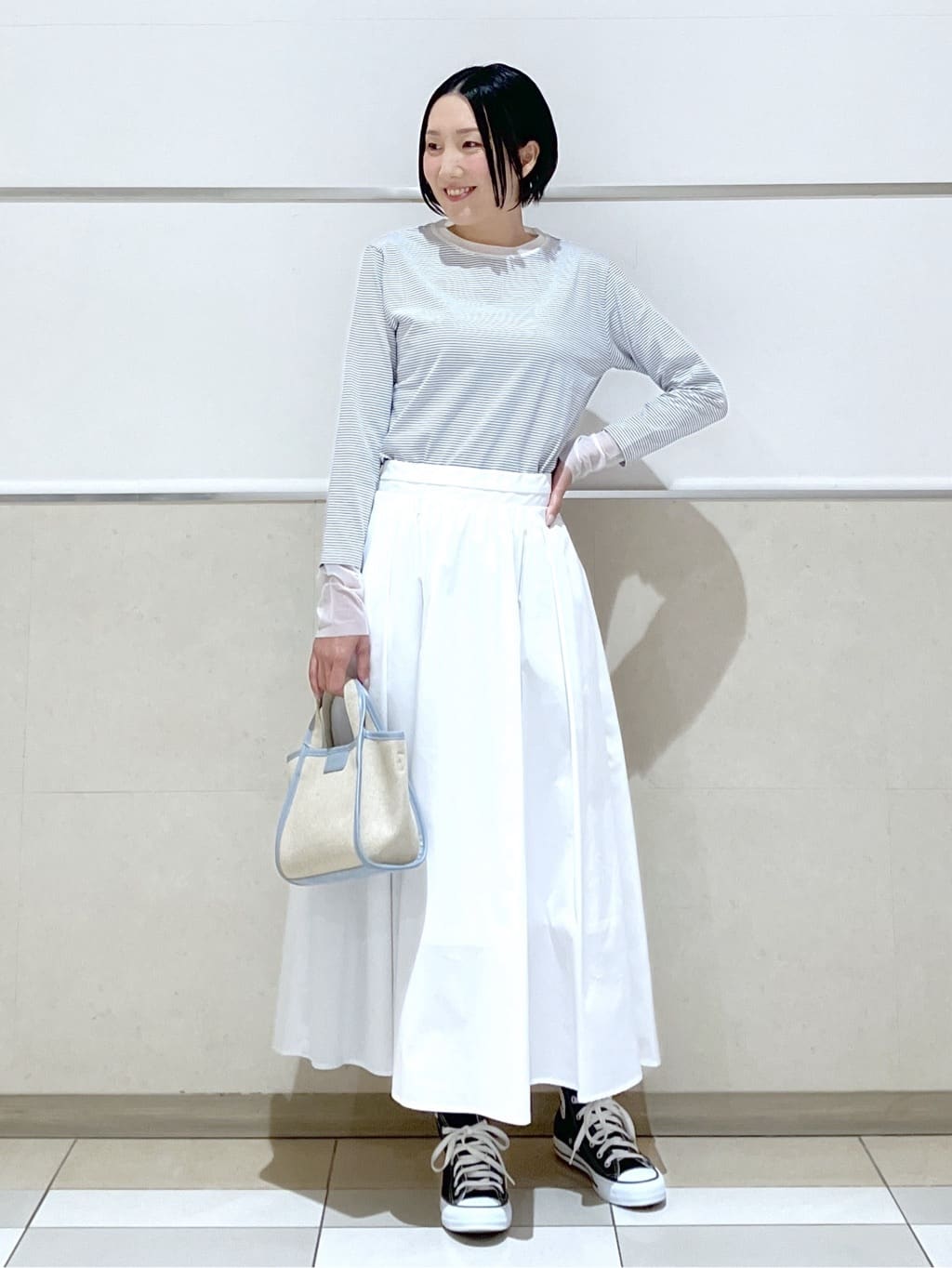 eriko さんの「Dessin｜【洗える】シアーチュールポイントカットソー」を使ったコーディネート