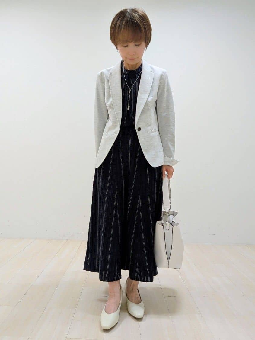 nishiさんの「Reflect｜【SS-4Lサイズ／UVカット／接触冷感】匠ジャケット／ベーシックテーラード」を使ったコーディネート