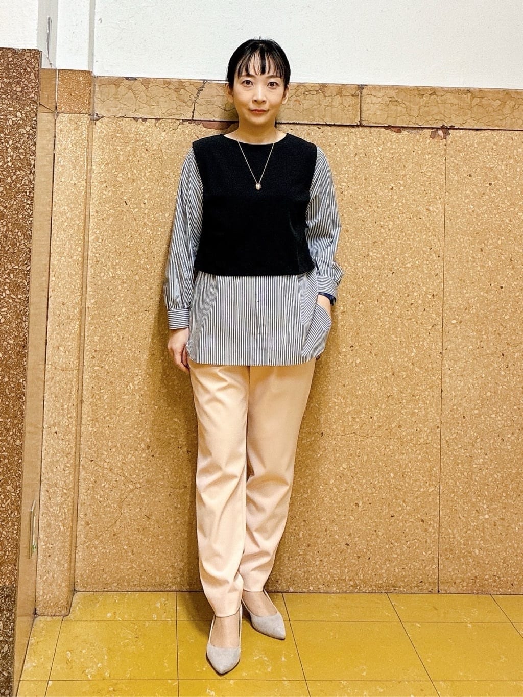 hattoriさんの「INDIVI｜【洗える／UVケア】レイヤード風デザイントップス」を使ったコーディネート