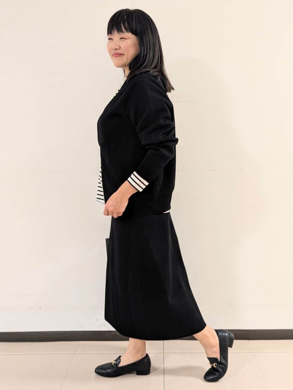 ともさんの「UNTITLED｜◆【軽羽織り/セットアップ可】ジップアップニットカーディガン」を使ったコーディネート