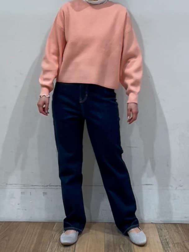 山さんさんの「grove｜毎日着たくなる、もちもち畦編みニット」を使ったコーディネート