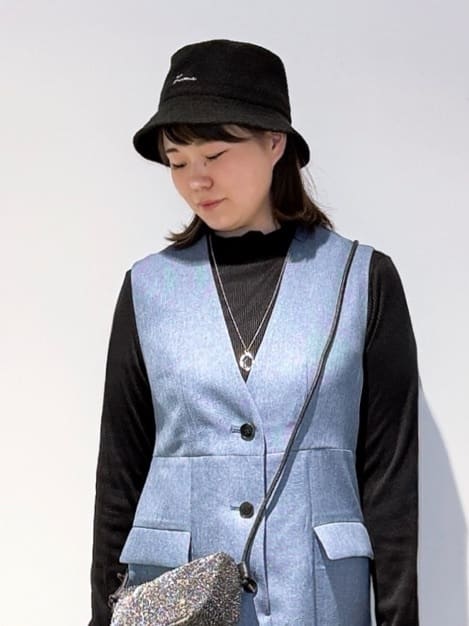 みーさんの「grove｜ブークレサーモロゴ刺繍ハット」を使ったコーディネート