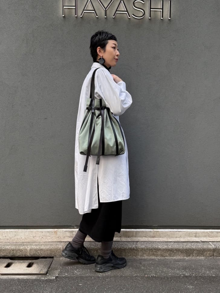 Kさんの「HIROKO HAYASHI｜PANIER CAMOSCIO（パニエ カモッショ）トートバッグ」を使ったコーディネート