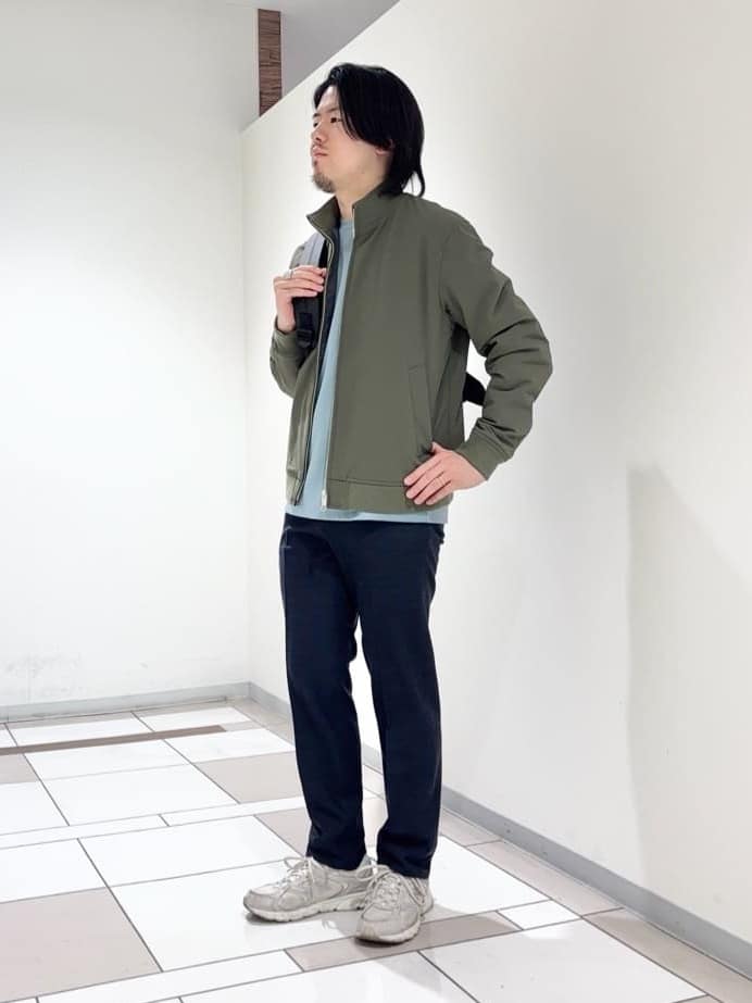 及川さんの「TAKEO KIKUCHI｜スタンドカラー ショート リブ ブルゾン」を使ったコーディネート