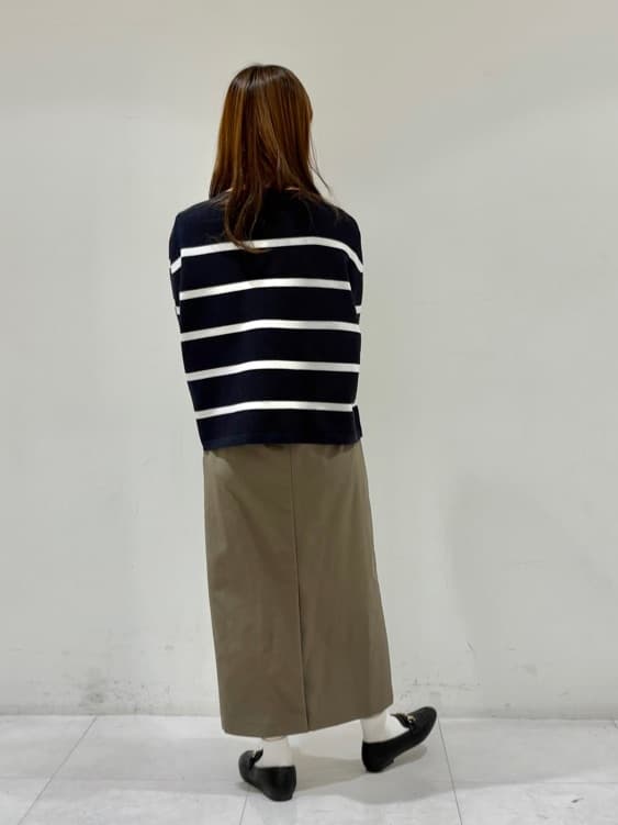 kyokaさんの「UNTITLED｜【洗える/後ろウエストゴム】オックスアイラインスカート」を使ったコーディネート