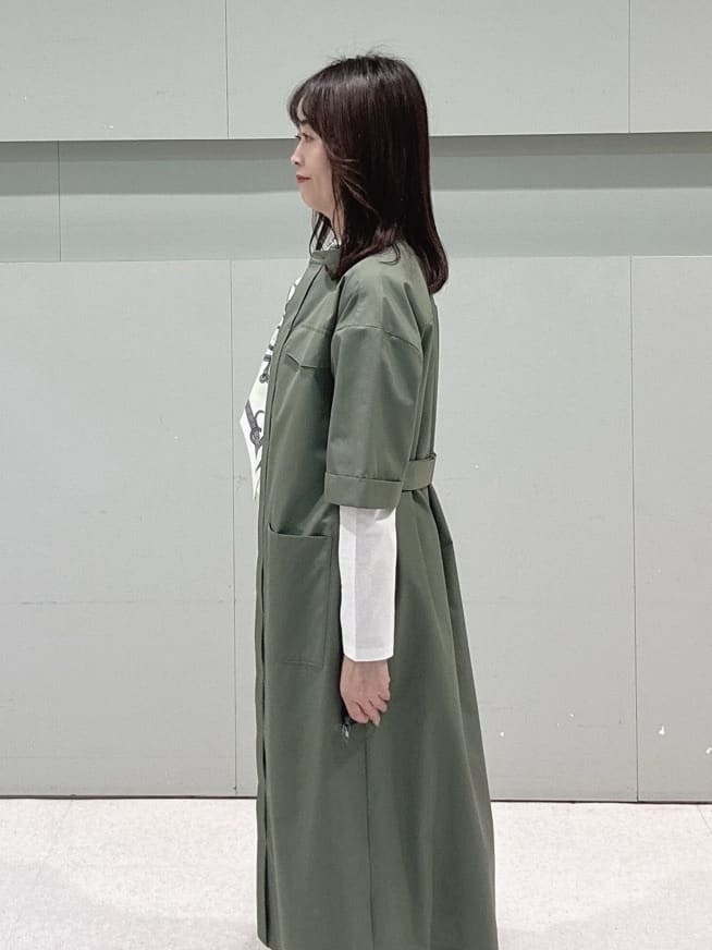 makiさんの「UNTITLED｜◆【洗える/前開きボタン】シャンブレーシャツワンピース」を使ったコーディネート
