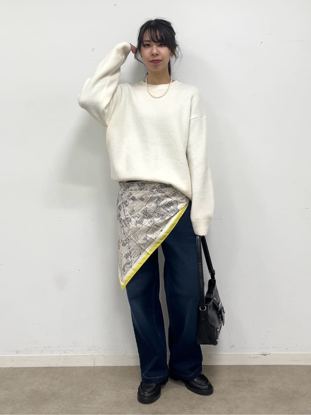 cotaniさんの「SHOO･LA･RUE｜【3WAY】フェイクパールネックレス」を使ったコーディネート