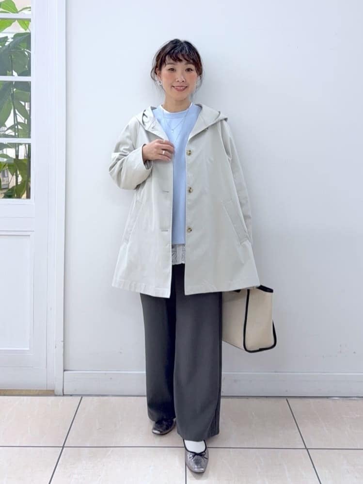 Osawaさんの「Dessin｜【洗える】フードトレンチコート」を使ったコーディネート