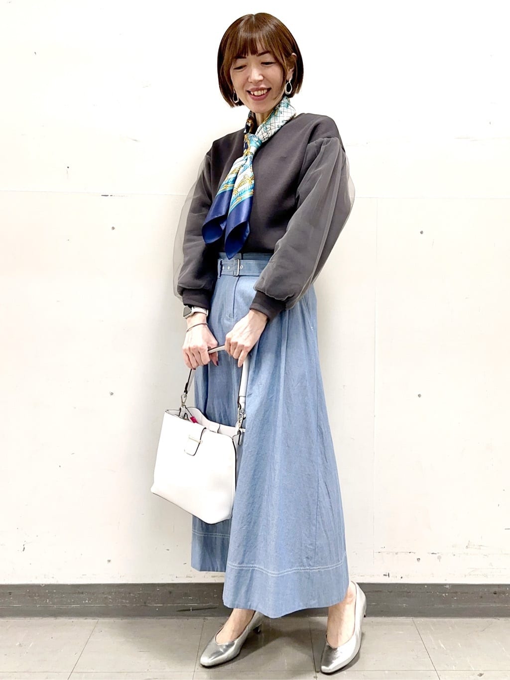 イト子さんの「Reflect｜チュールレイヤードスリーブプルオーバー」を使ったコーディネート