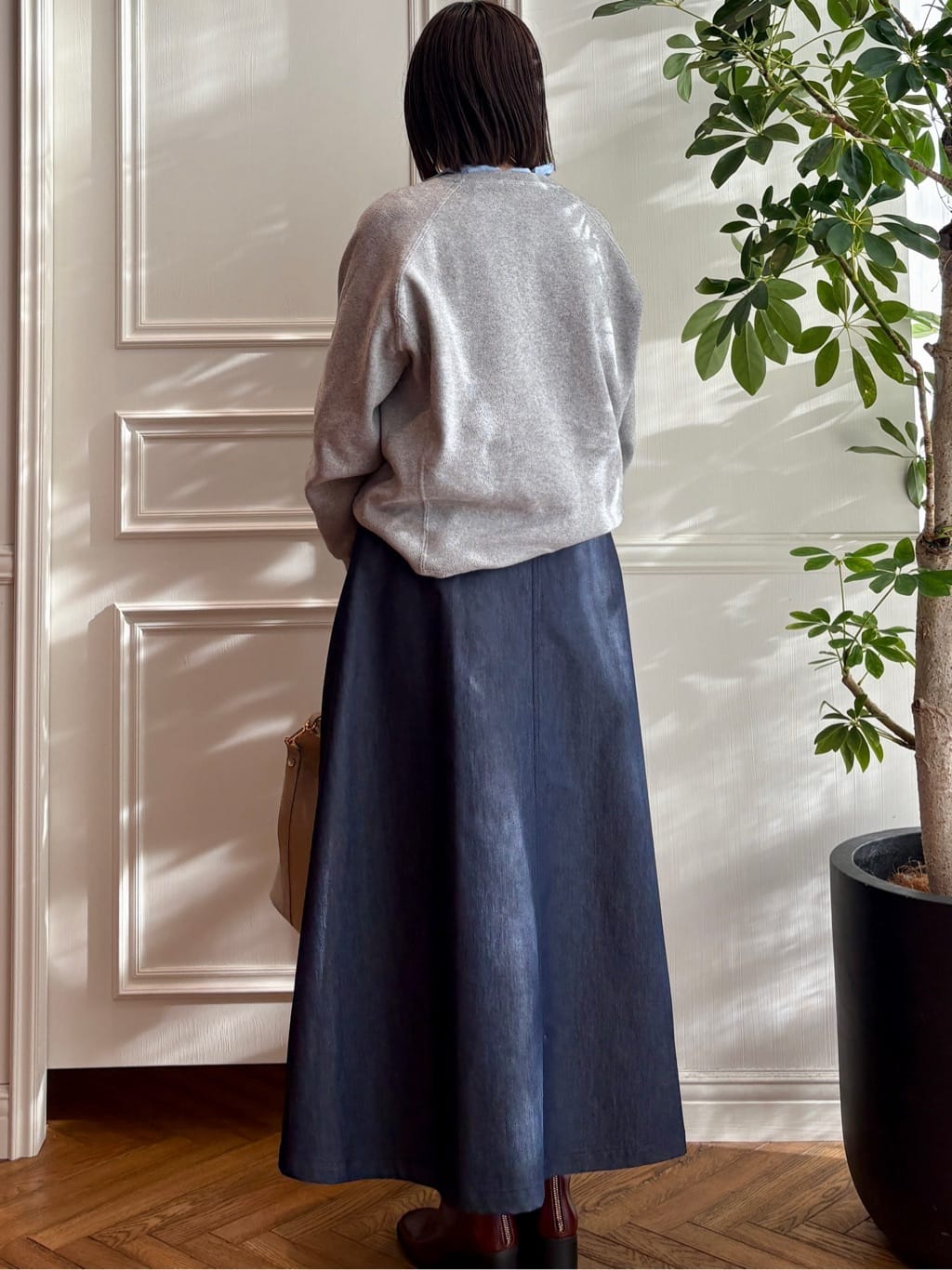 nakaoさんの「DRESSTERIOR｜◆ウォッシャブルコットンカシミヤプルオーバーニット」を使ったコーディネート