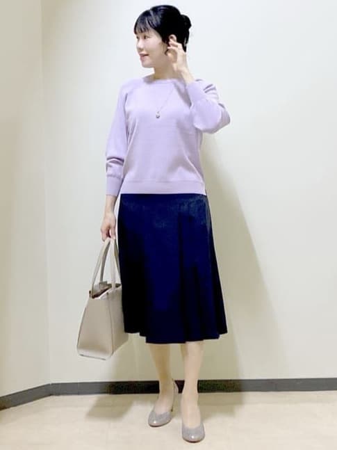  beni_gingerさんの「Reflect｜【ゆったり着られる◎】ラグランスリーブニット」を使ったコーディネート