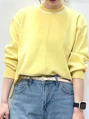 𝐇𝐢𝐫𝐨𝐦𝐢さんの「SHOO･LA･RUE｜【洗濯機可/S-LL】軽やかなパイピングがポイント スウェットライクニット」を使ったコーディネート