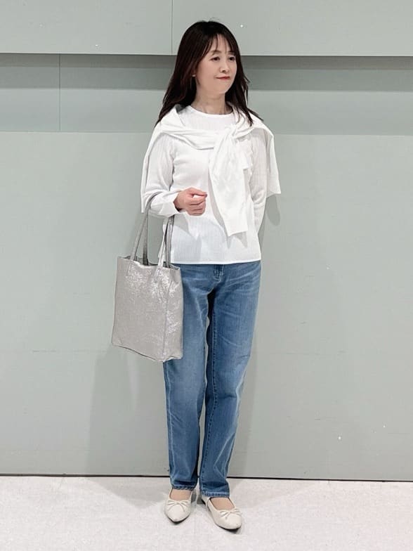 makiさんの「UNTITLED｜◆【アンサンブル可/洗える】クルーネックニットカーディガン」を使ったコーディネート