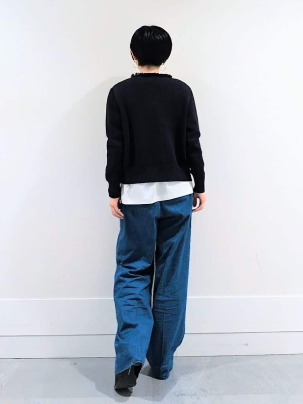 ミズタさんの「UNTITLED｜【洗える/ジャケット風】ツイードニットカーディガン」を使ったコーディネート