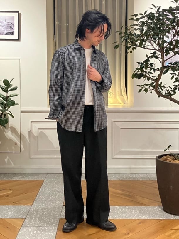 junyaさんの「DRESSTERIOR｜ミニチェックシャツ」を使ったコーディネート