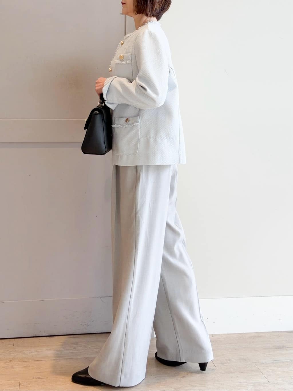 yamakoさんの「grove｜【マシンウォッシュ/防シワ/S-3L】着回しできるカセット服ワイドパンツ」を使ったコーディネート