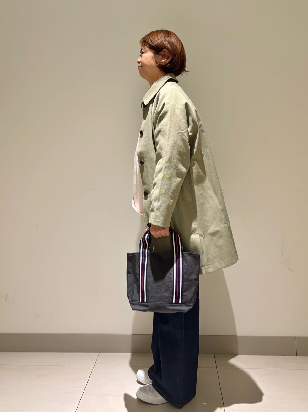 Haruさんの「Dessin｜【花粉ガード/撥水加工/洗える】ステンカラースプリングコート」を使ったコーディネート