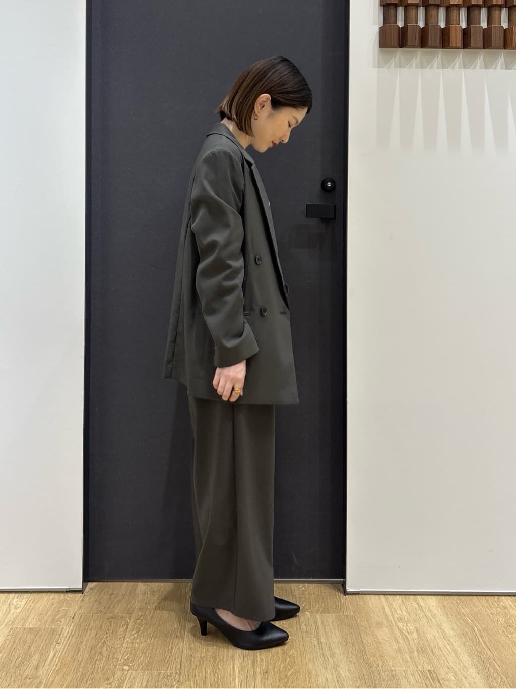 risaさんの「Dessin｜【セットアップ可/洗える】ダブルストレッチジャケット」を使ったコーディネート