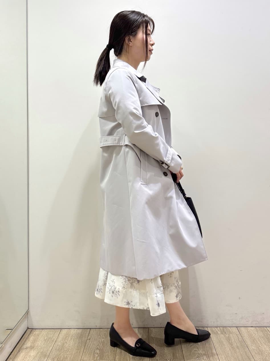 mameさんの「index｜撥水トレンチコート【洗濯機OK／花粉対応】《XS～3L》」を使ったコーディネート