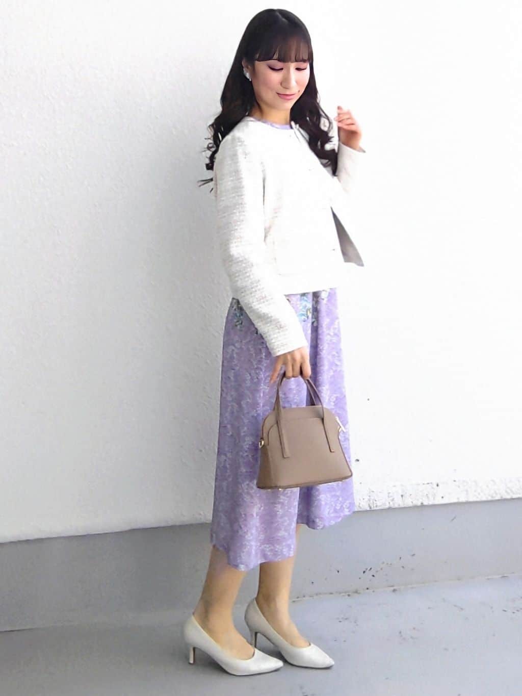 keinaさんの「SunaUna｜【ON/OFF着回し】カラーツイードジャケット」を使ったコーディネート