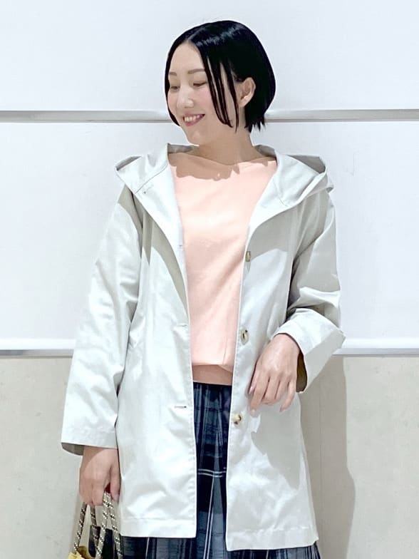 eriko さんの「Dessin｜【洗える】フードトレンチコート」を使ったコーディネート