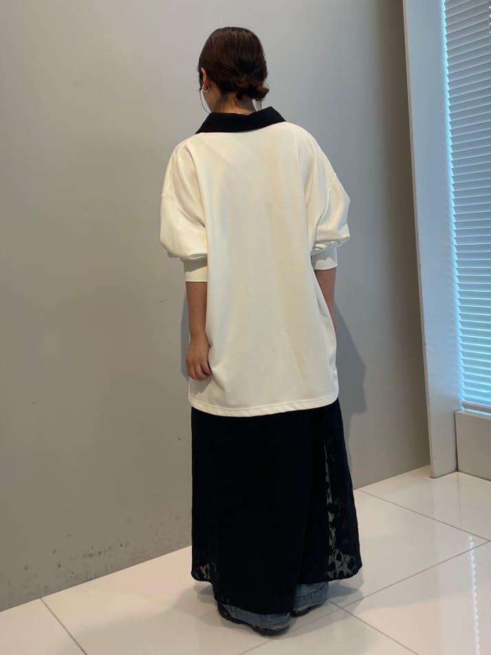abeさんの「tk.TAKEO KIKUCHI｜ハードポンチクレリックハーフジップカットソー/ポケット/襟配色/バイカラー」を使ったコーディネート