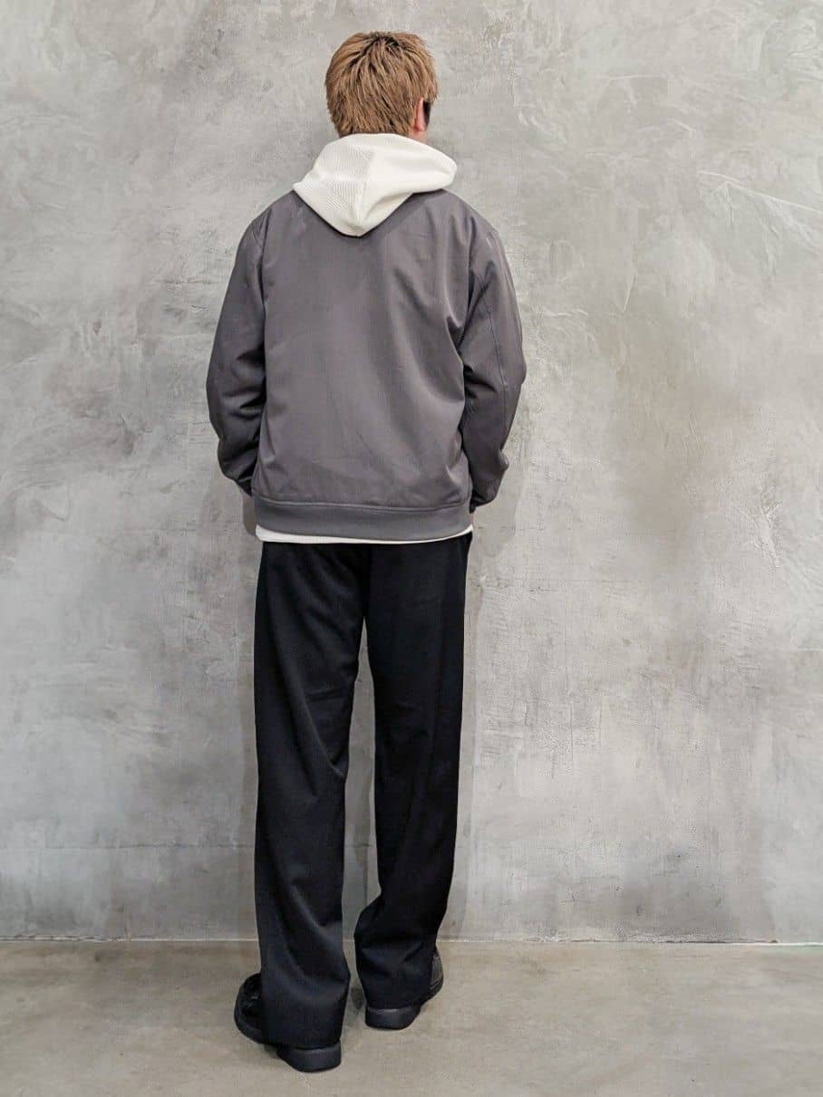 daiさんの「THE SHOP TK｜FLEX LINE ストレッチリブブルゾン　ストレッチ/防シワ/マシンウォッシャブル/セットアップ可」を使ったコーディネート