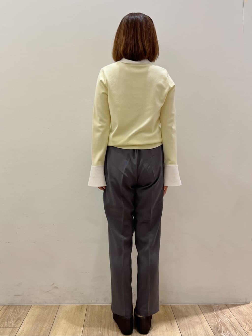 kcさんの「OPAQUE.CLIP｜バイカラーボウタイパール調ニット【洗濯機OK】」を使ったコーディネート