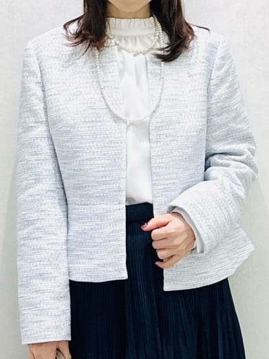 Miwaさんの「UNTITLED｜【きれいめ】ツイード ペプラムジャケット」を使ったコーディネート