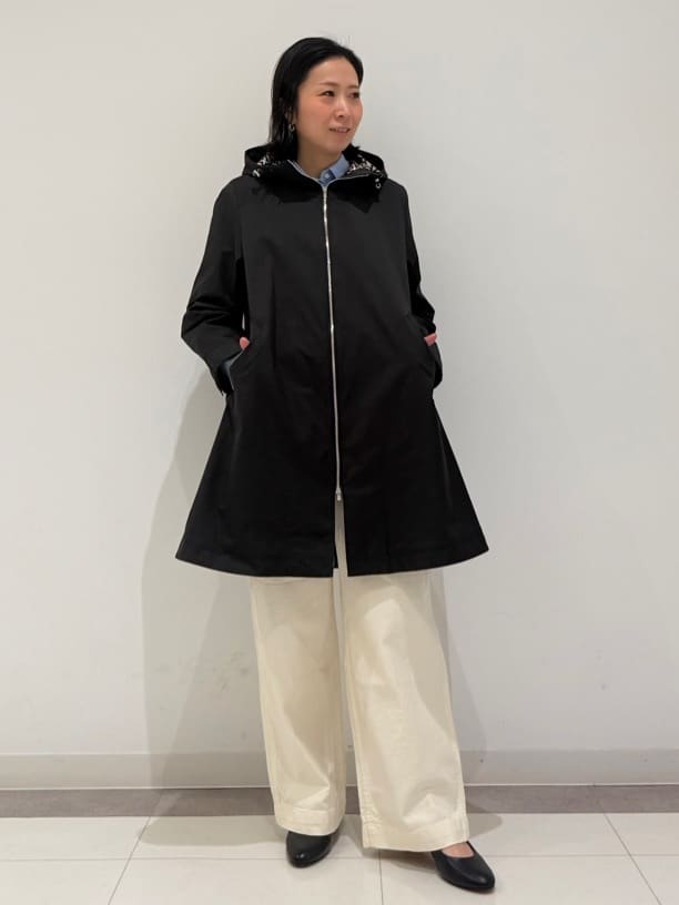 MIYAKAWAさんの「DRESSTERIOR｜【ウォッシャブル/撥水素材】撥水フーテッドツイルコート」を使ったコーディネート