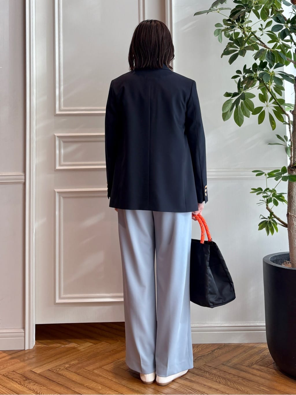 nakaoさんの「DRESSTERIOR｜【接触冷感/ウォッシャブル】センタープレスジョーゼットパンツ」を使ったコーディネート