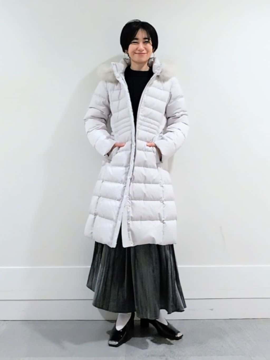 ミズタさんの「UNTITLED｜【洗える】スポンディッシュ ケーブル柄ニット」を使ったコーディネート