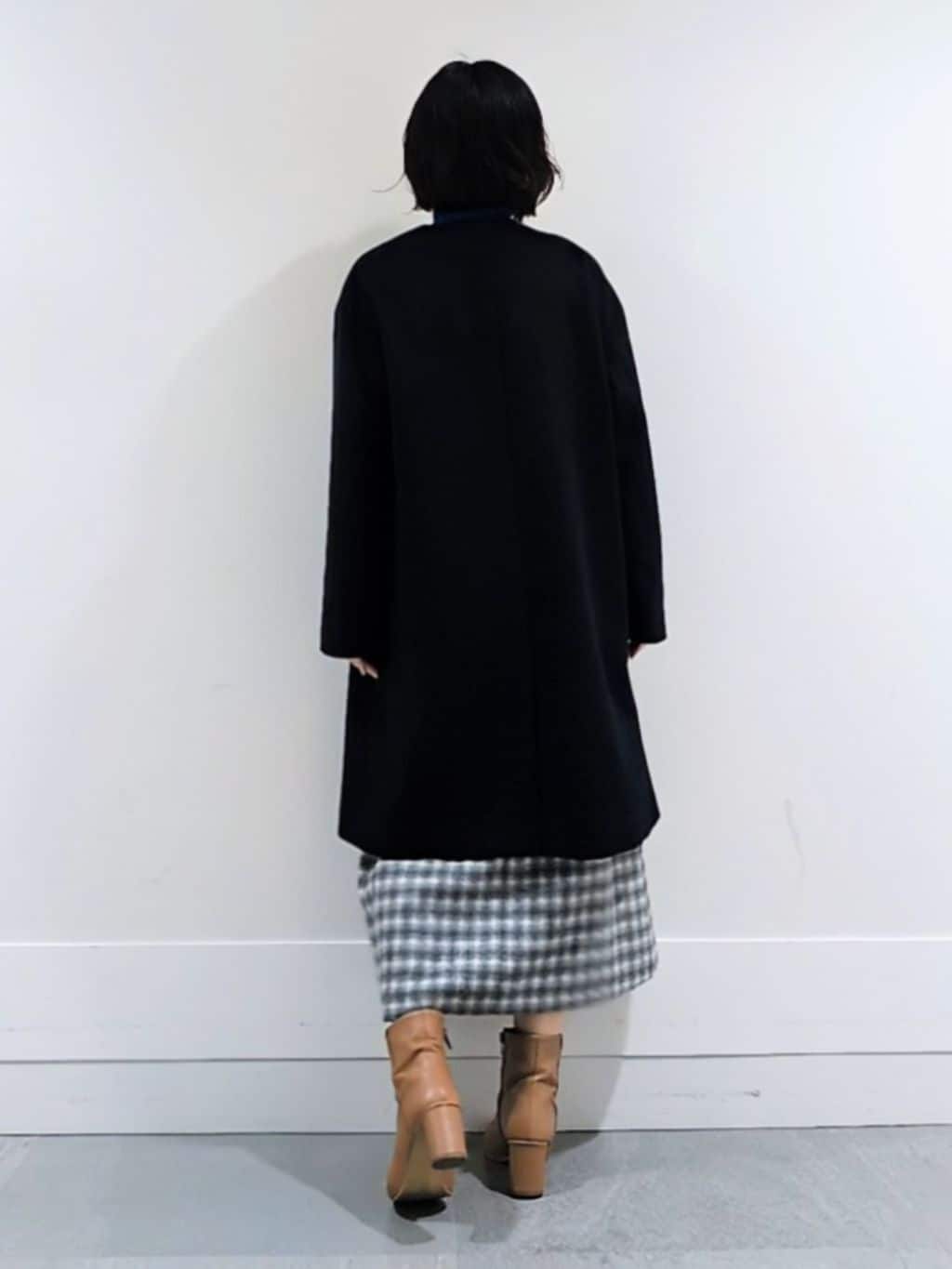 ミズタさんの「UNTITLED｜【洗える/アンサンブル可能/ウール100%】リブタートルネックウールニット」を使ったコーディネート
