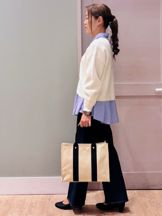Komi☆さんの「grove｜毎日着たくなる、もちもち畦編みニット」を使ったコーディネート